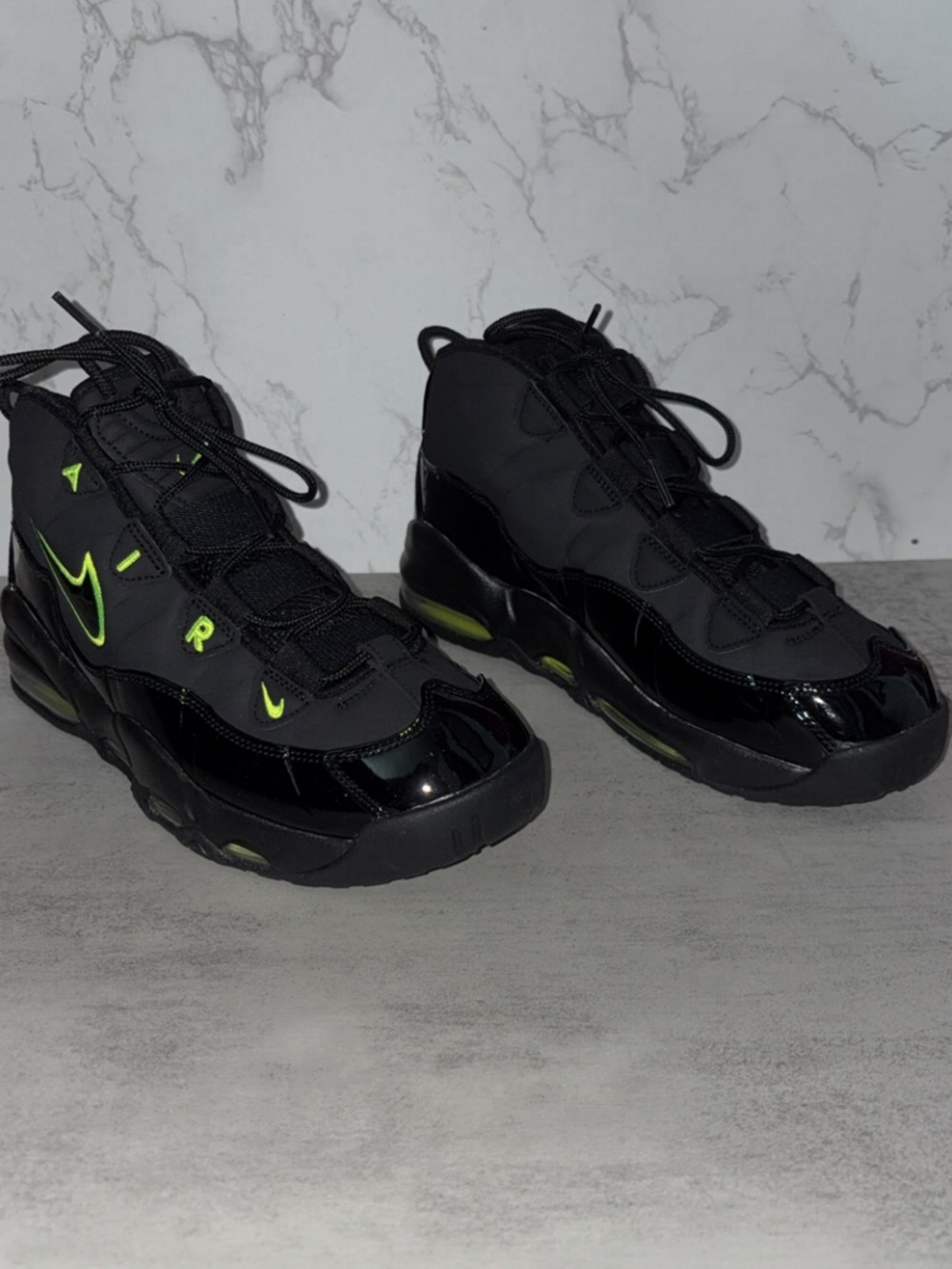 MENS Nike Shox TL Air - Black with Neon Green Accents